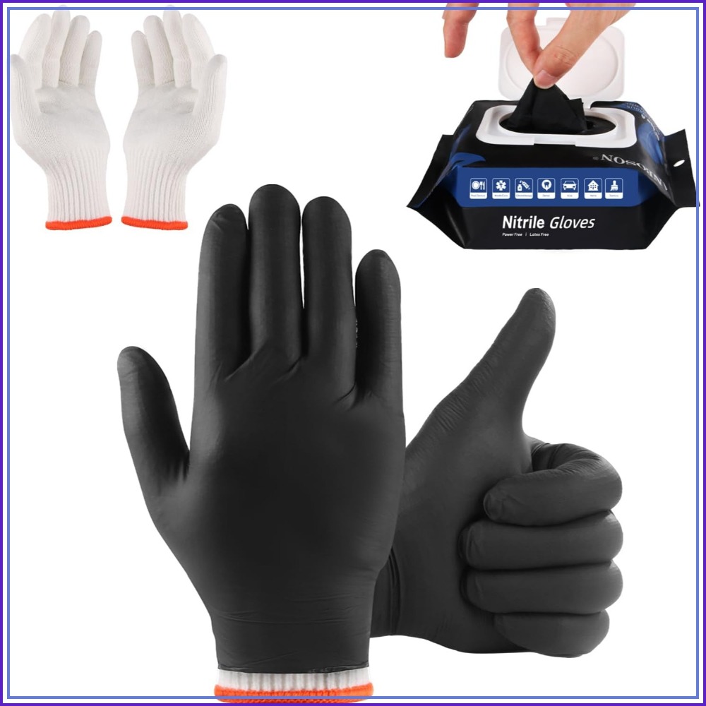 Heat Resistant Glove - BBQ Gloves 50 Disposable Nitrile Gloves
