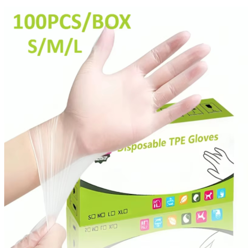 Latex Disposable Glove - Clear Disposable Gloves Transparent Plastic Gloves