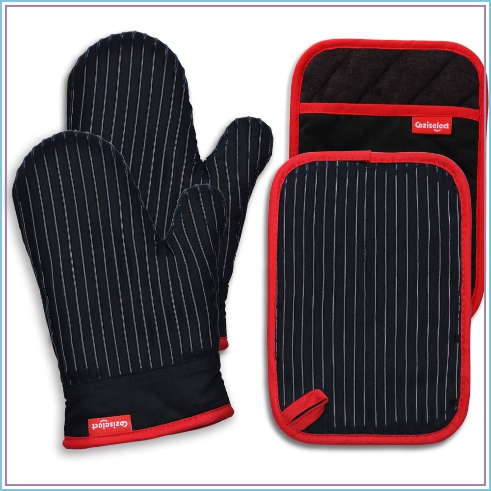 Oven Mitt Silicone - Heat Resistant Oven Mitts and Pot