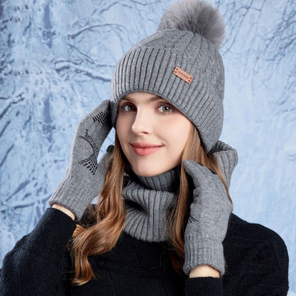 3pcs Hiking Solid Color Hat Sc – Wool Glove Lined recenzja i cena