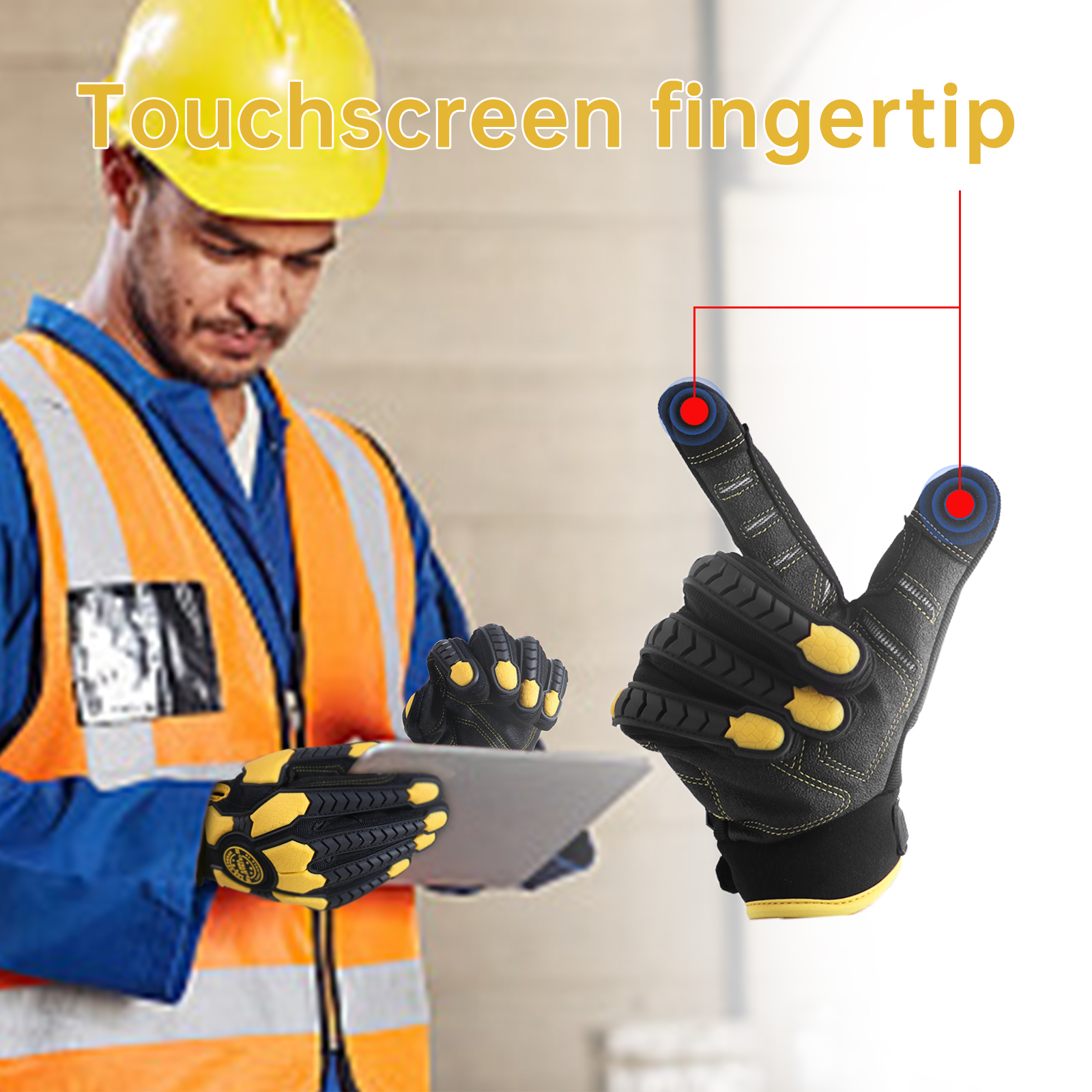 Heavy Duty Work Gloves, Cut 6  – Work Glove Impact recenzja i cena