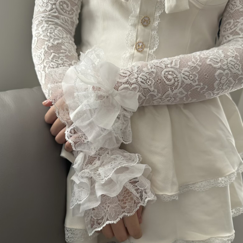 Hollow Out Lace Long Arm Sleev – Fingerless Glove Knit recenzja i cena