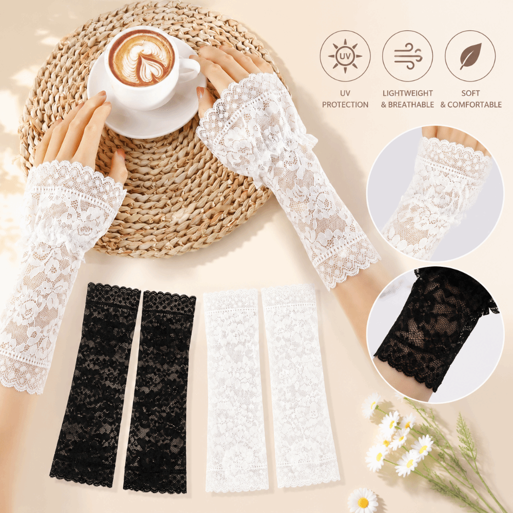 Lace Ruffles Pleated Detachabl – Fingerless Glove Knit recenzja i cena