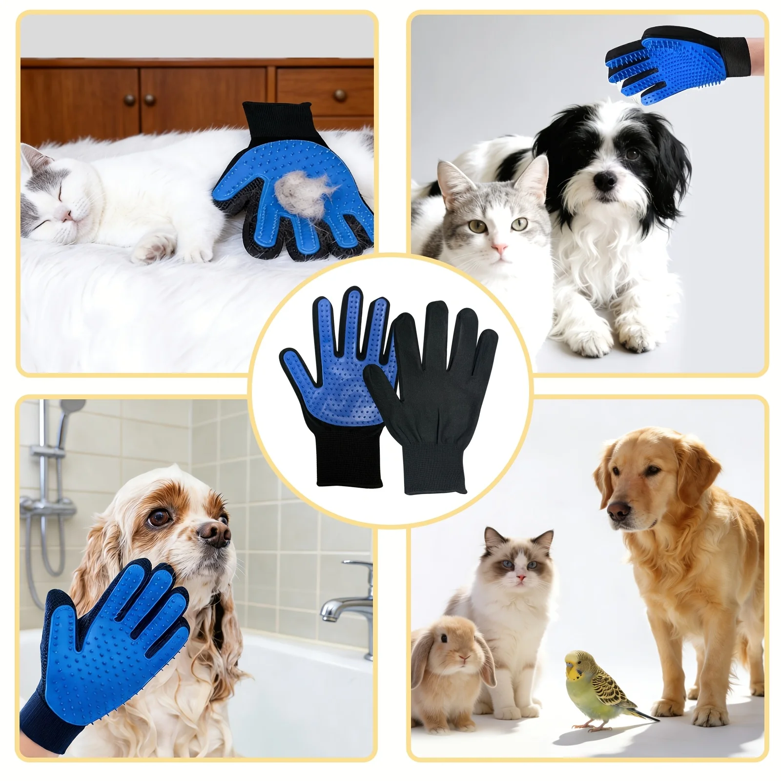 Pet Gloves Cat Grooming Gloves – Rubber Glove Cleaning recenzja i cena