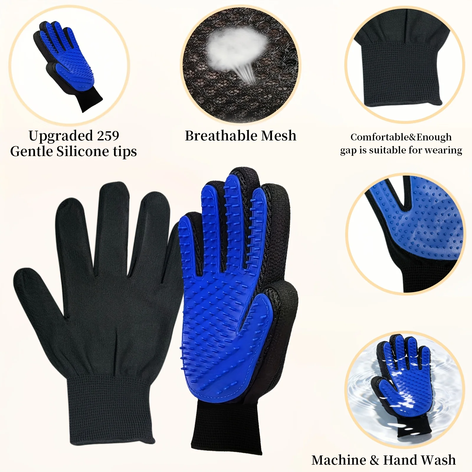 Pet Gloves Cat Grooming Gloves – Rubber Glove Cleaning recenzja i cena