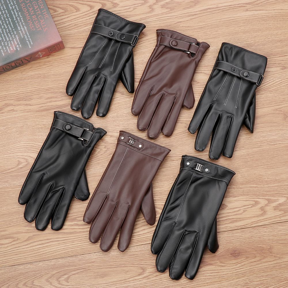 Men's Fleece Thermal Leather G – Leather Driving Glove recenzja i cena