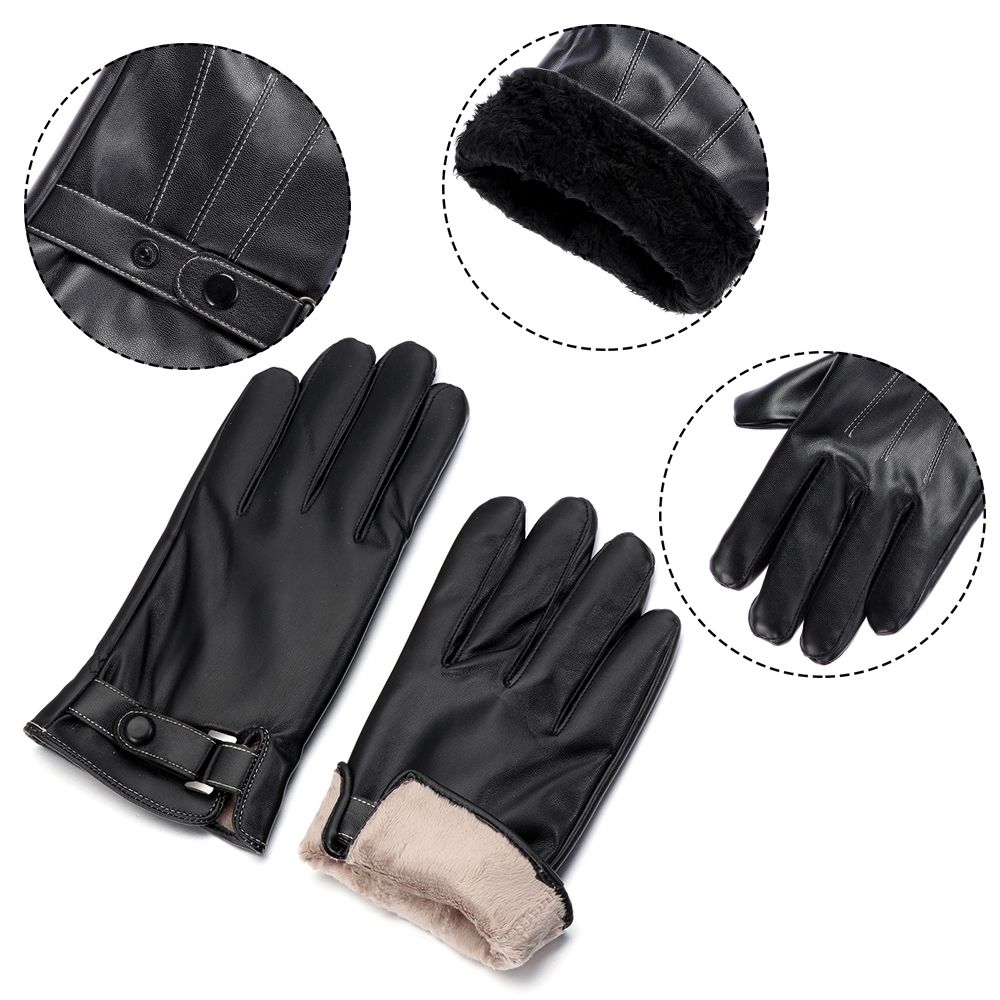 Men's Fleece Thermal Leather G – Leather Driving Glove recenzja i cena