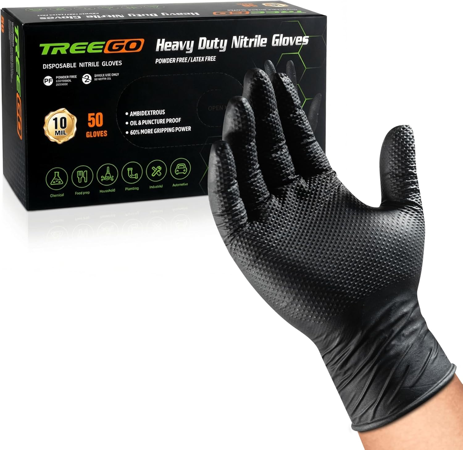 10 Mil Nitrile Gloves Large -  – Latex Disposable Glove recenzja i cena