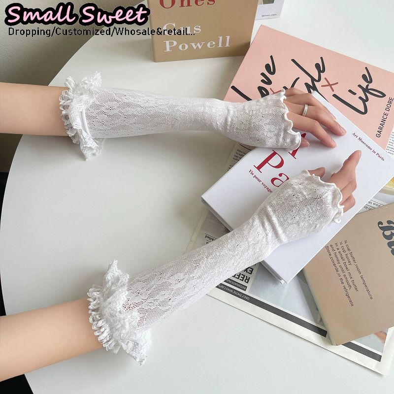 Women's Harajuku White Arm Sle – Fingerless Glove Knit recenzja i cena