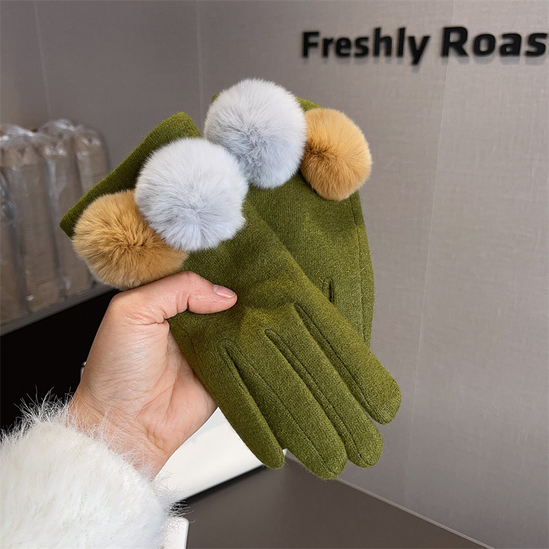 Gloves Women Wool Plaid Fox Fu – Wool Glove Lined recenzja i cena