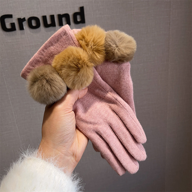 Gloves Women Wool Plaid Fox Fu – Wool Glove Lined recenzja i cena