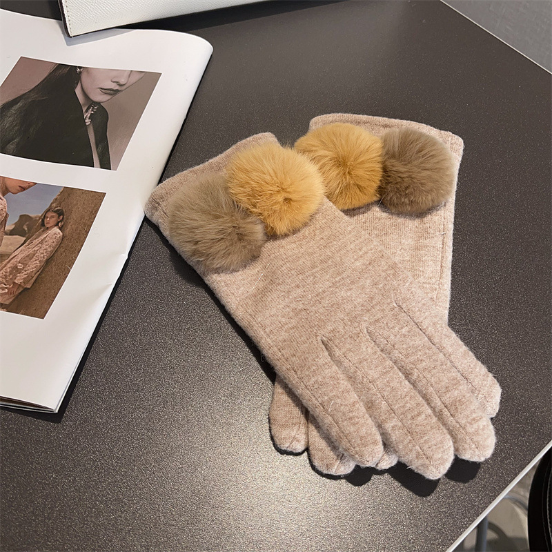 Gloves Women Wool Plaid Fox Fu – Wool Glove Lined recenzja i cena