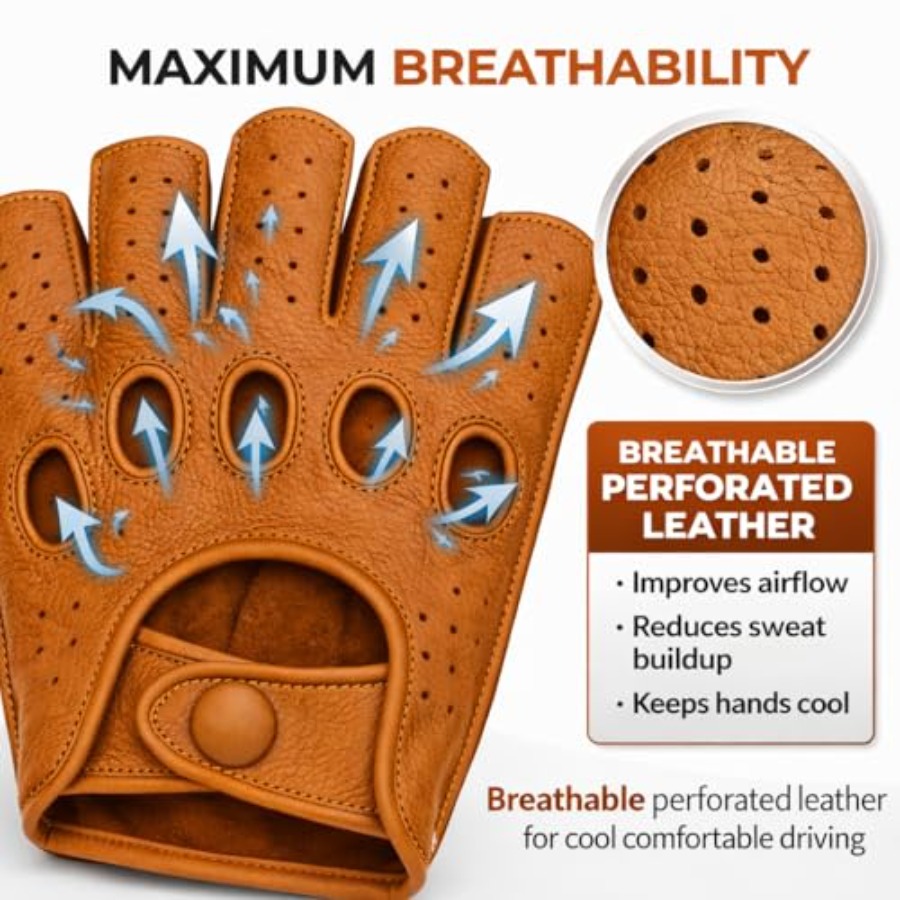 Mens fingerless leather drivin – Leather Driving Glove recenzja i cena