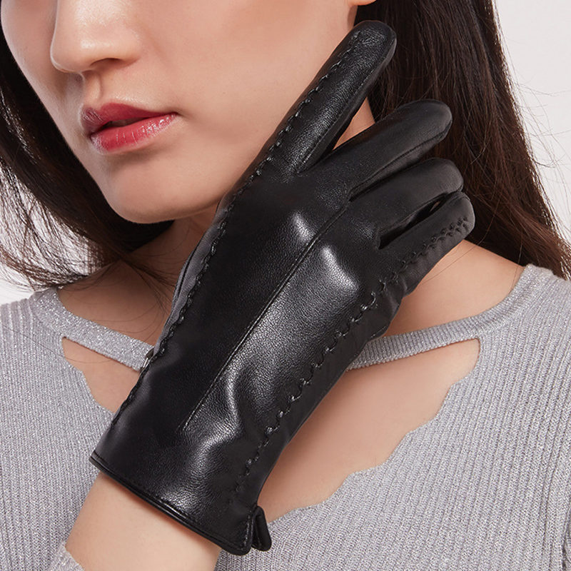 Women's Sheepskin Gloves Winte – Leather Driving Glove recenzja i cena