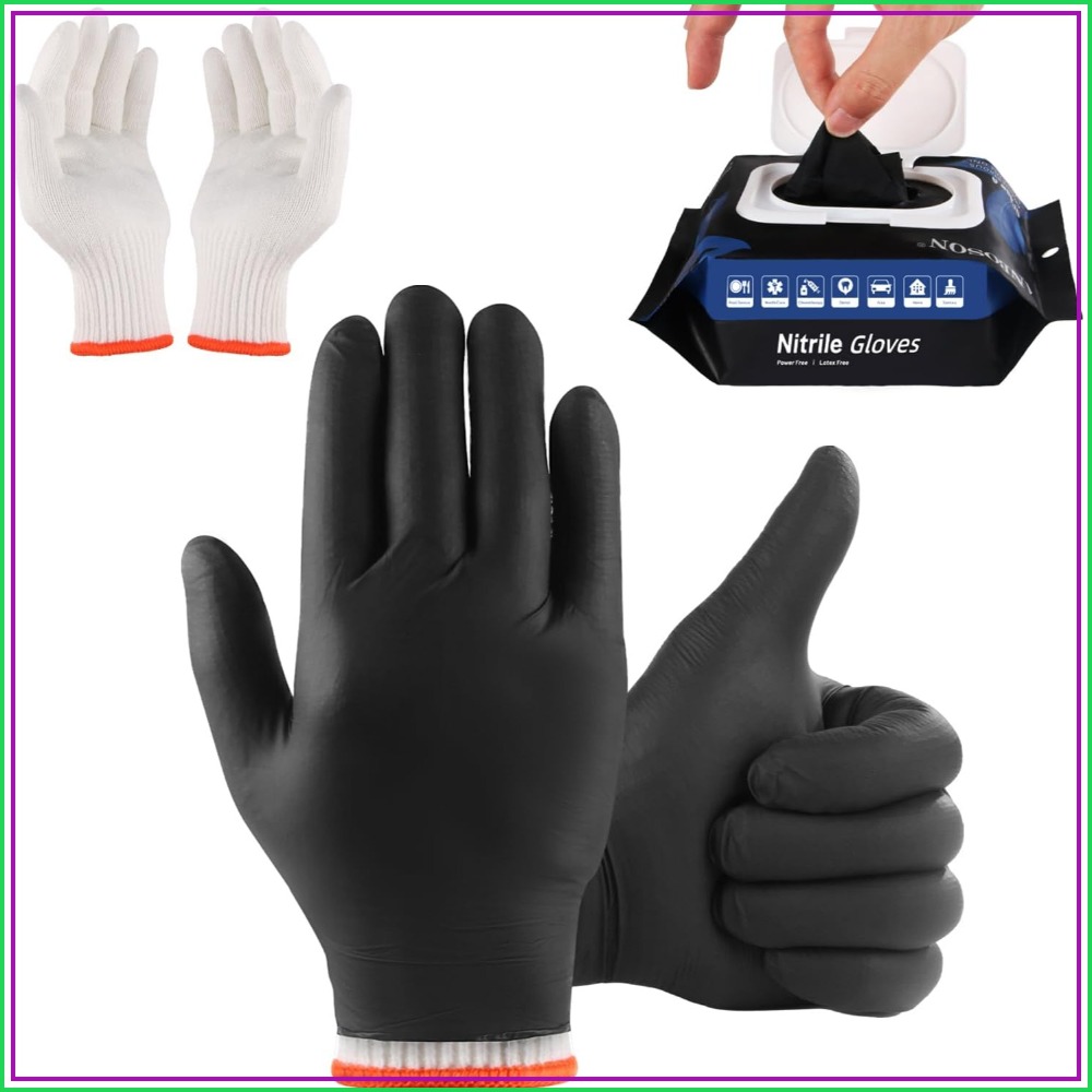 50 Disposable Nitrile Gloves + – Heat Resistant Glove recenzja i cena