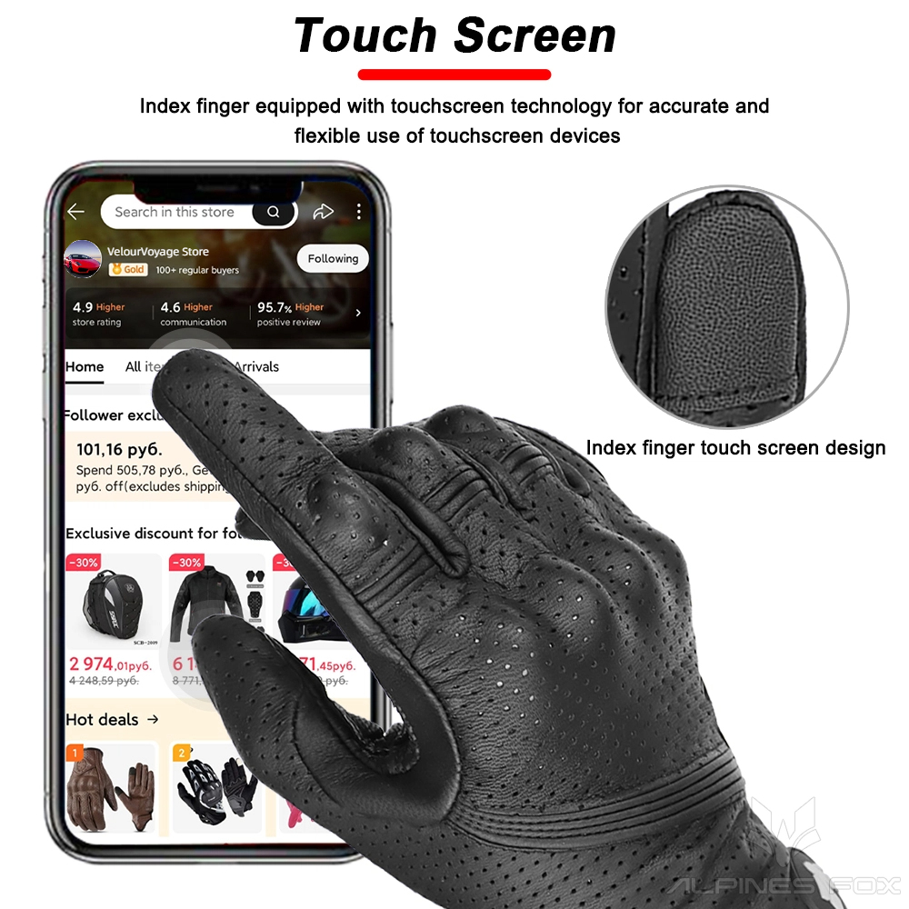Unisex Vintage Leather Motorcy – Motorcycle Glove Knuckle recenzja i cena