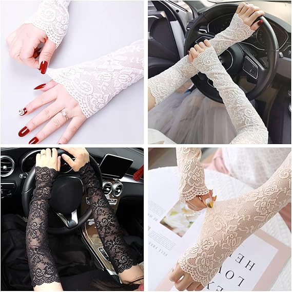 New 1Pair Sexy Lace Hollow-Out – Fingerless Glove Knit recenzja i cena