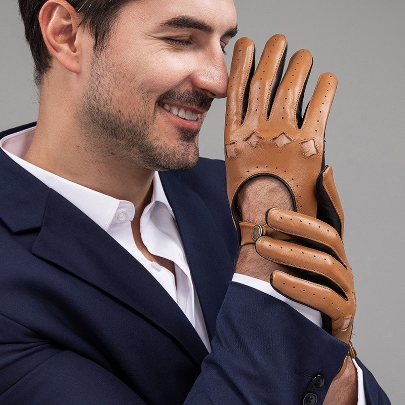 Men Leather Gloves Motorcycle  – Leather Driving Glove recenzja i cena
