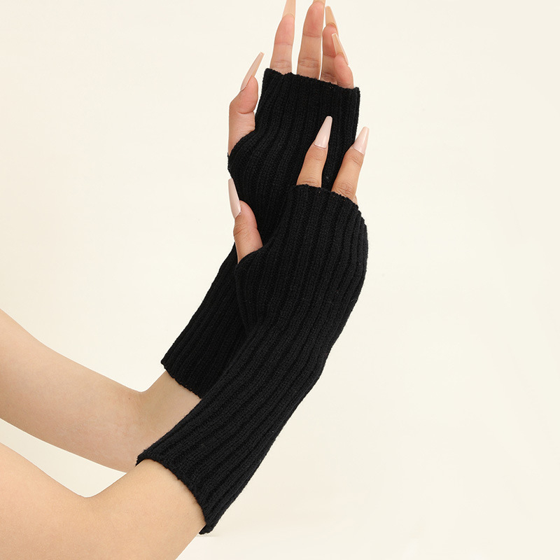 Girls Colorful Warm Knitted Ar – Fingerless Glove Knit recenzja i cena
