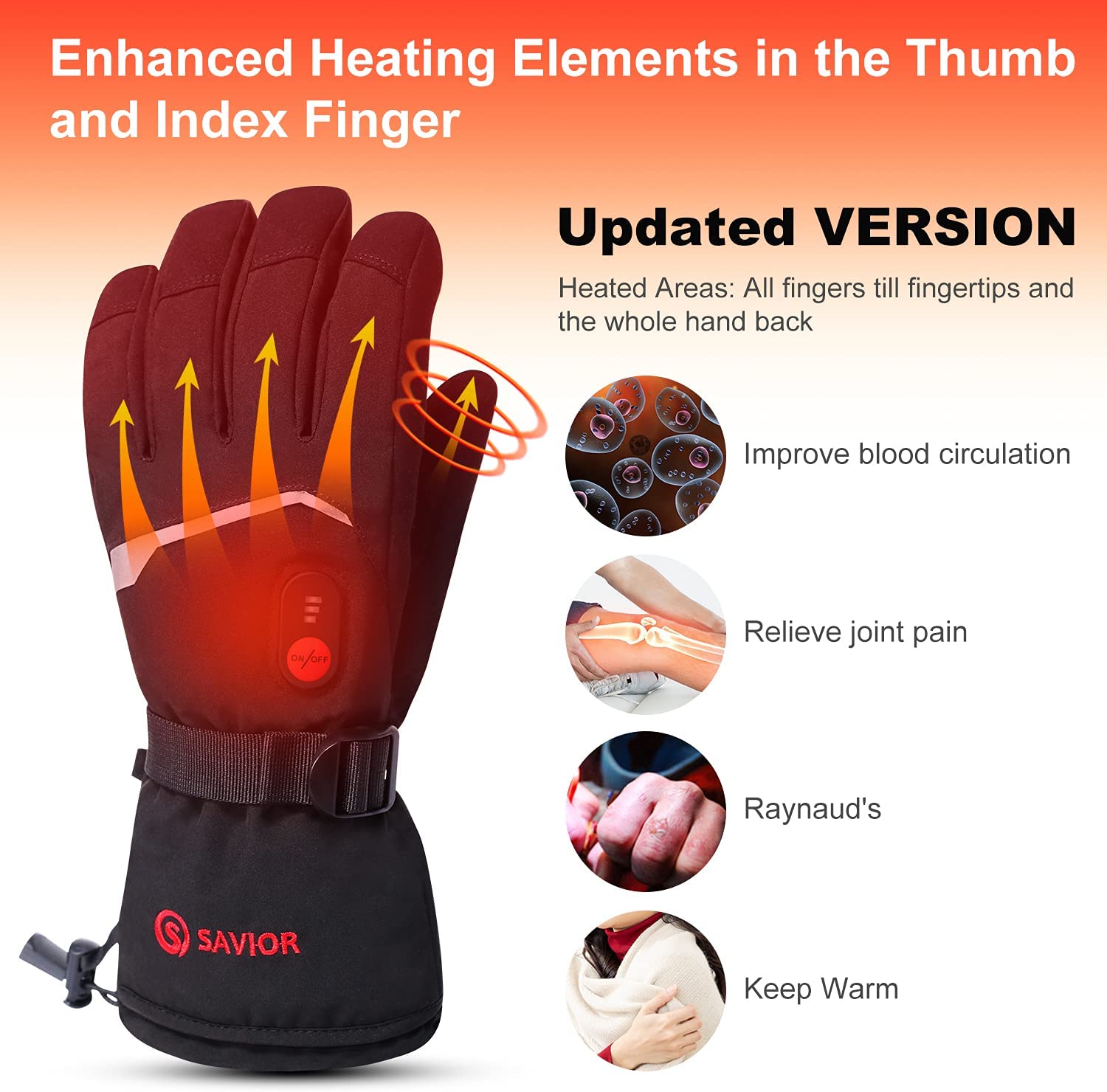 SNOW DEER Winter Heated Gloves – Ski Glove Waterproof recenzja i cena