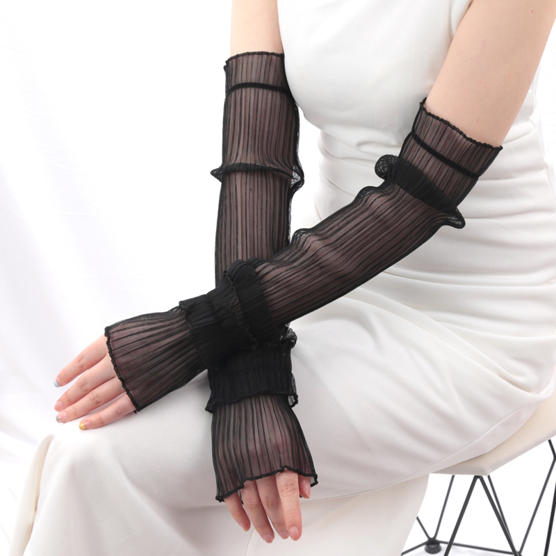 1 Pair Ice Silk Long Sleeves S – Fingerless Glove Knit recenzja i cena
