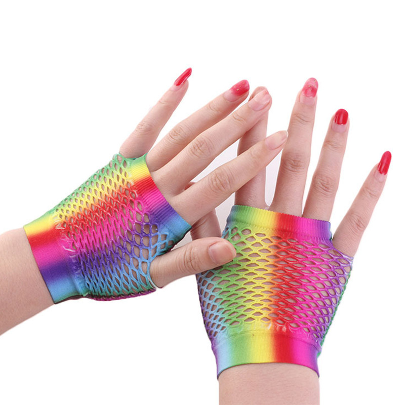 Ladies Sexy Rainbow Color Shor – Fingerless Glove Knit recenzja i cena