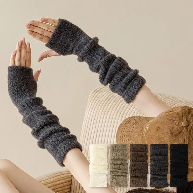 Winter Warm Long Sleeves Glove – Fingerless Glove Knit recenzja i cena