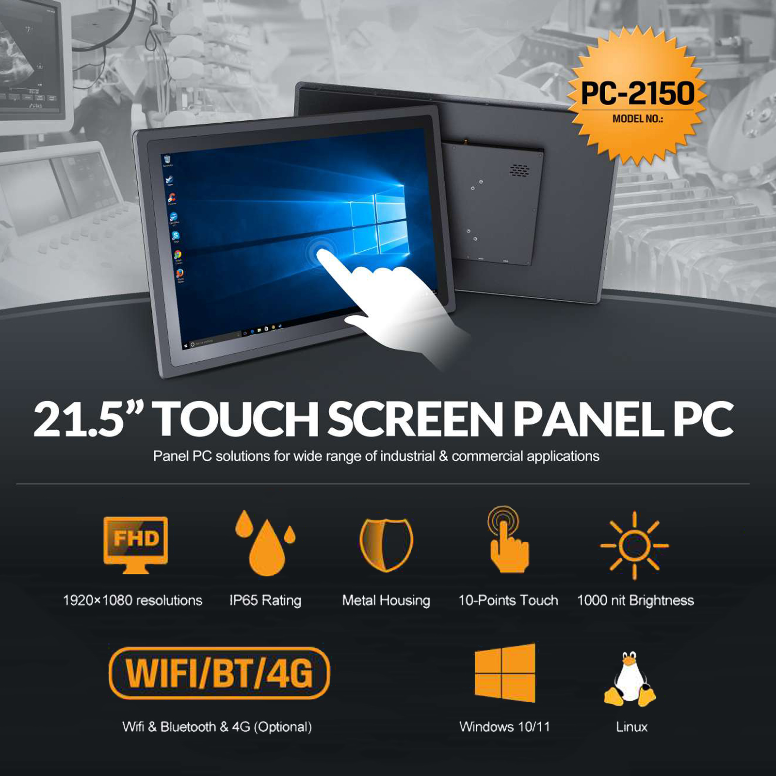 Custom IP65 Waterproof Fanless – Touchscreen Glove Capacitive recenzja i cena