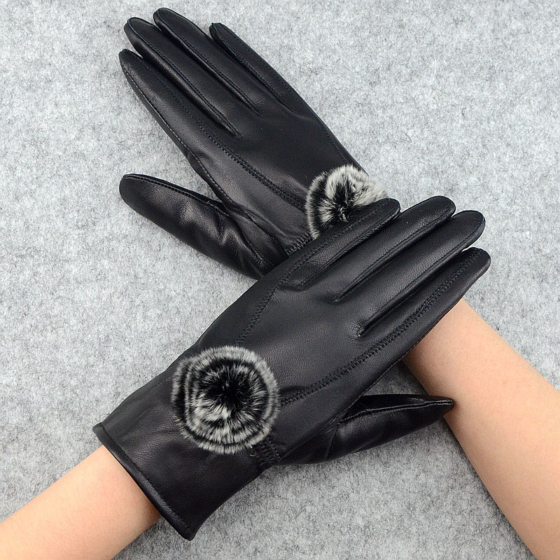 Women Winter Genuine Leather G – Wool Glove Lined recenzja i cena