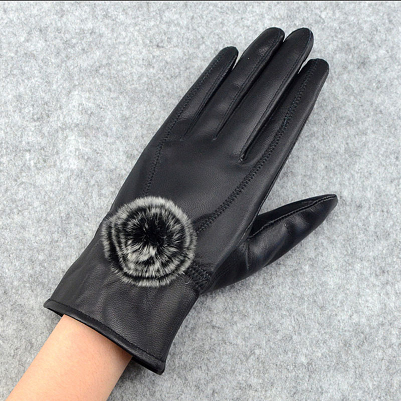 Women Winter Genuine Leather G – Wool Glove Lined recenzja i cena