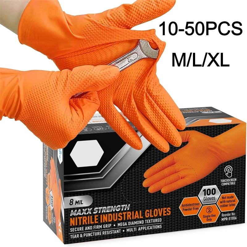 Heavy Duty Orange Nitrile Glov – Nitrile Mechanic Glove recenzja i cena
