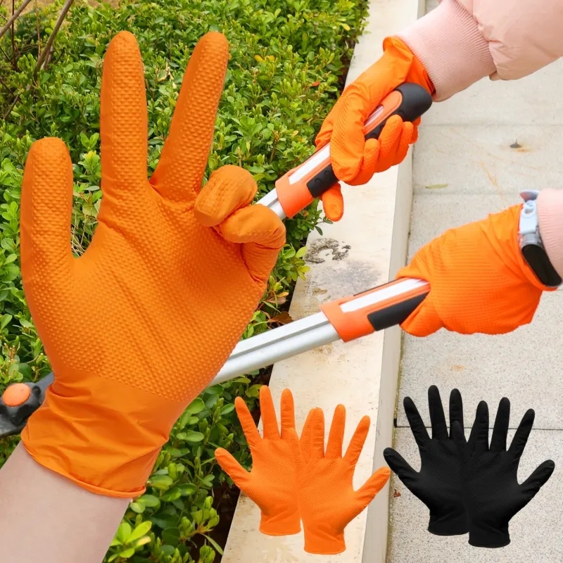 Heavy Duty Orange Nitrile Glov – Nitrile Mechanic Glove recenzja i cena