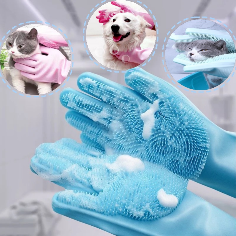 Pet Grooming Gloves for Dogs A – Rubber Glove Cleaning recenzja i cena