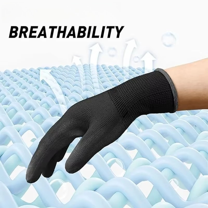 6/12/18PCS Black PU Coating Gl – Nitrile Mechanic Glove recenzja i cena