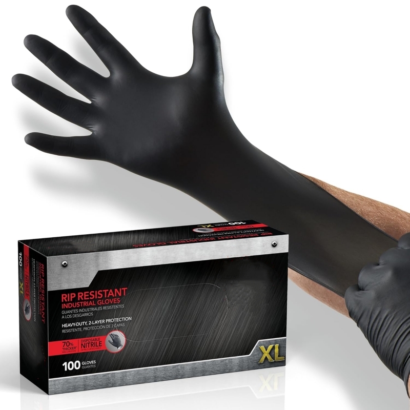 100PCS Black Nitrile Gloves Di – Nitrile Mechanic Glove recenzja i cena
