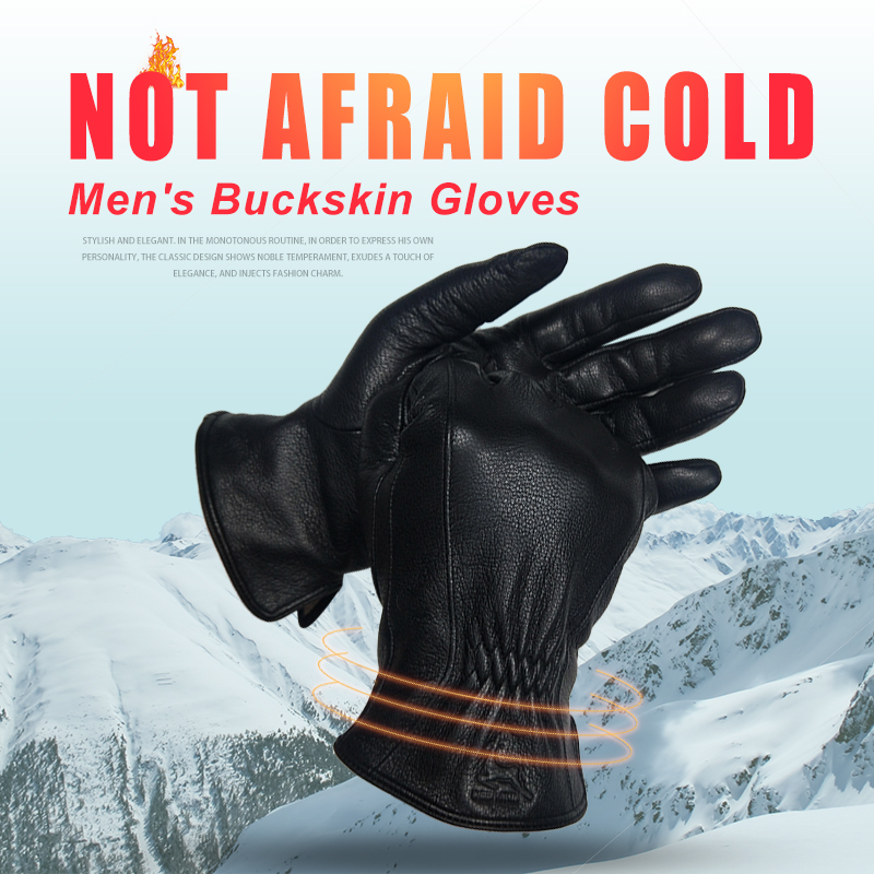  Winter Men's Black Buckskin  – Wool Glove Lined recenzja i cena