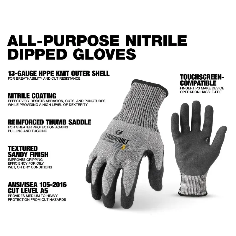 ToughBuilt TB-P2-112-5-L Nitri – Nitrile Mechanic Glove recenzja i cena