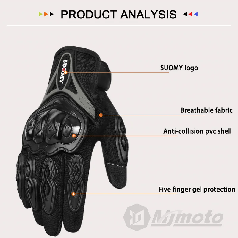 SUOMY Summer Touchscreen Motor – Motorcycle Glove Knuckle recenzja i cena