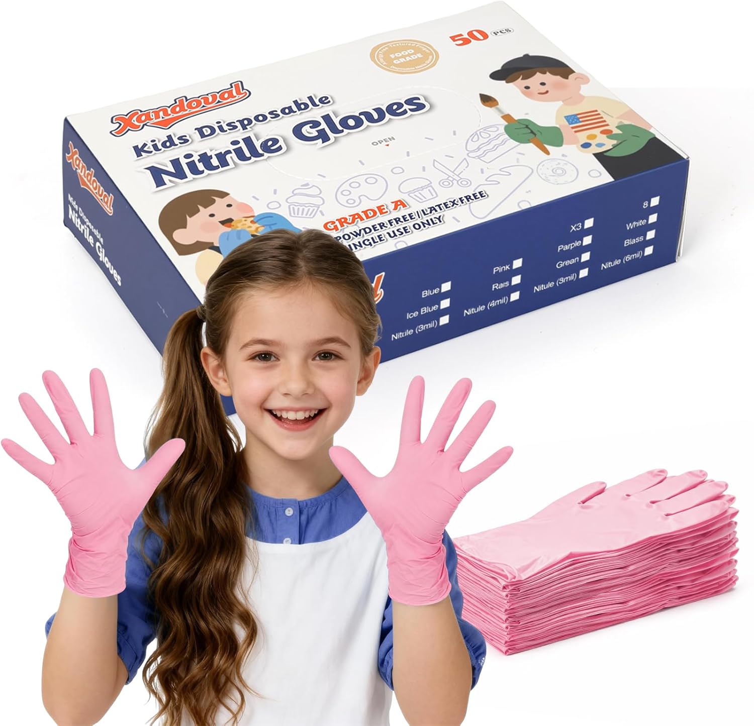 Kids Disposable Gloves for 3-8 – Latex Disposable Glove recenzja i cena