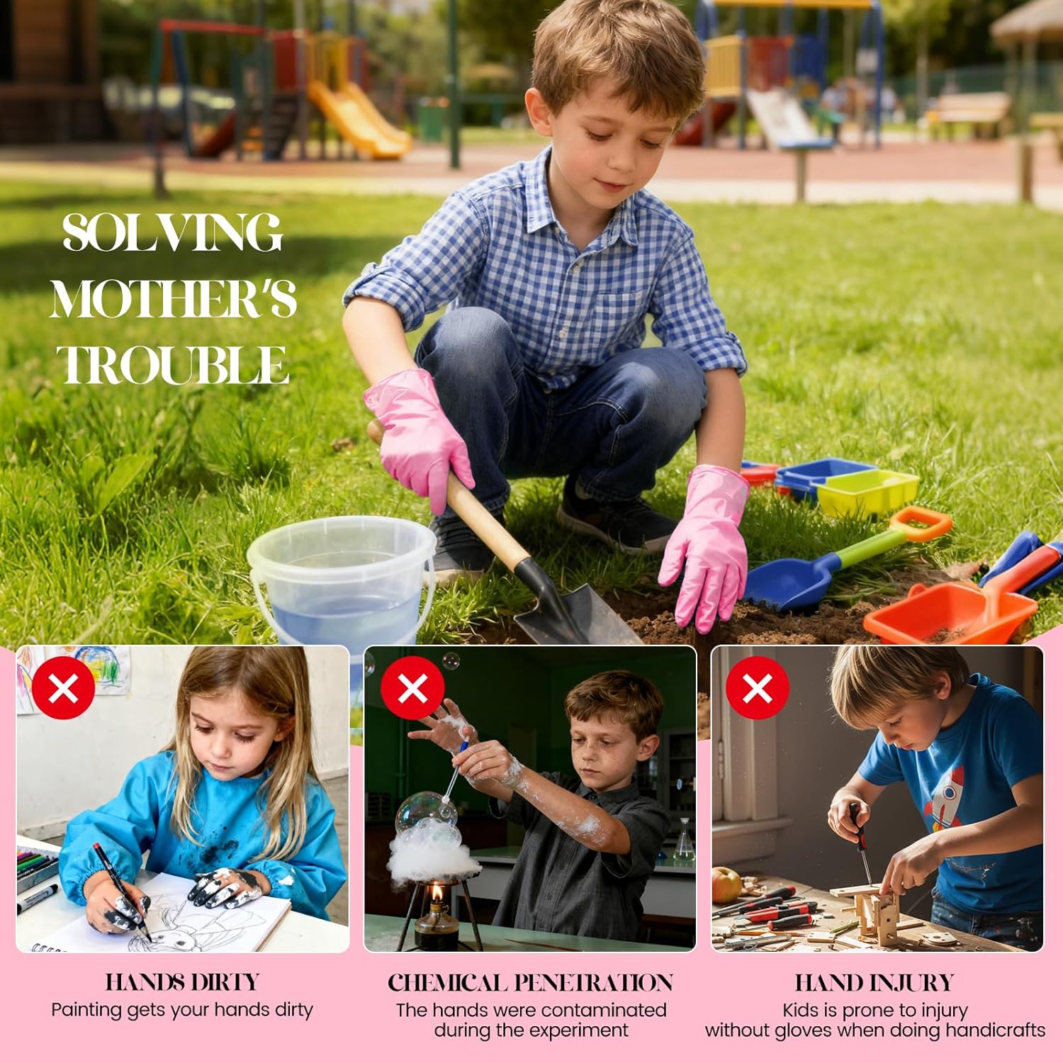 Kids Disposable Gloves for 3-8 – Latex Disposable Glove recenzja i cena