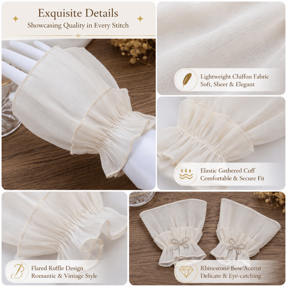 Ruched Pleated Detachable Cuff – Fingerless Glove Knit recenzja i cena