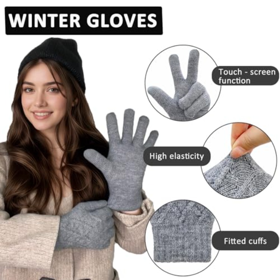 Winter Wool Gloves for Women M – Wool Glove Lined recenzja i cena