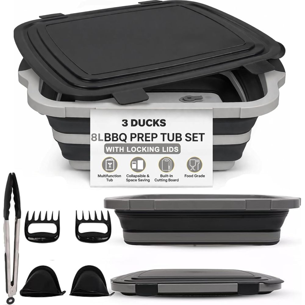 Portable 8L BBQ Prep Tub with  – Heat Resistant Glove recenzja i cena